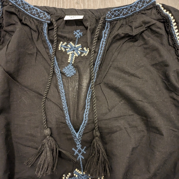 Embroidered Navy Blue Top - Picture 6 of 6